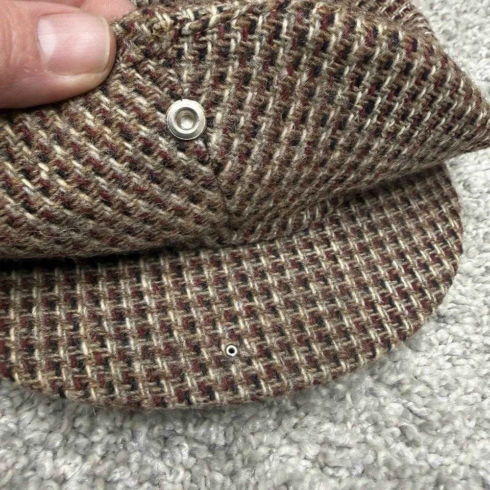 Vintage Stetson flat cap hat tweed Men's size Medium‎ USA (for restoration)